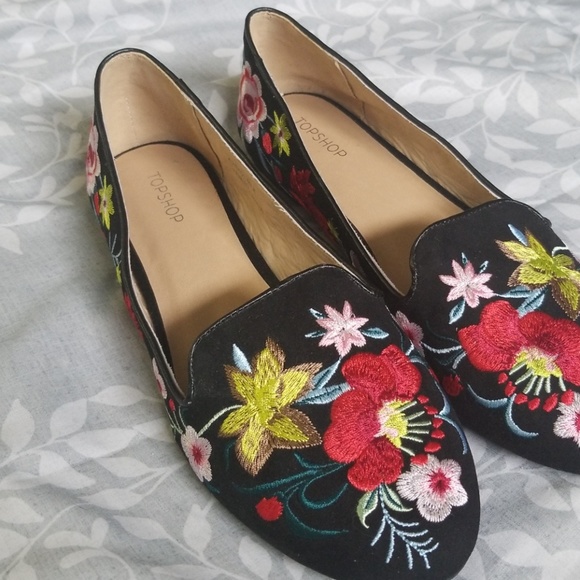 Topshop Black Embroidered flowers - Picture 1 of 4